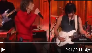 Jeff Beck playing with Mick Jagger